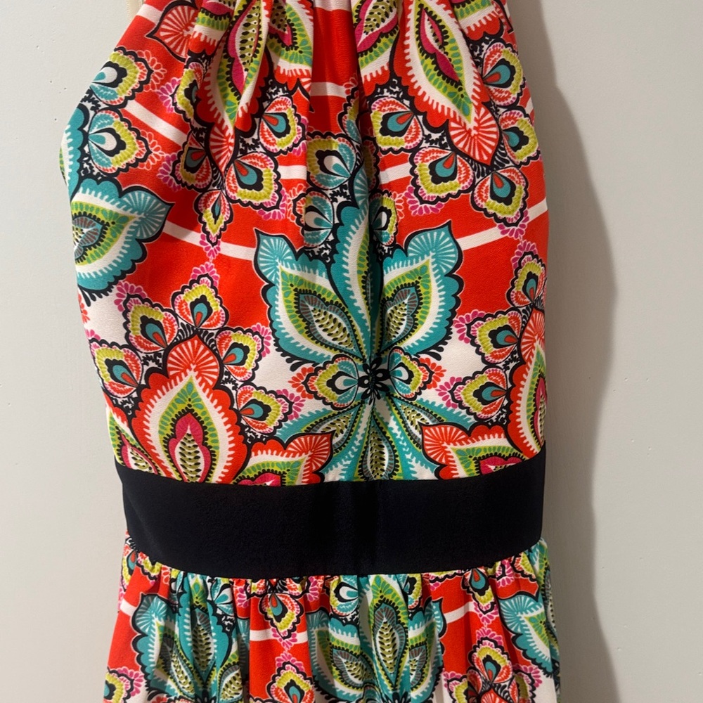 Eliza J Multicolor Halter Maxi Dress